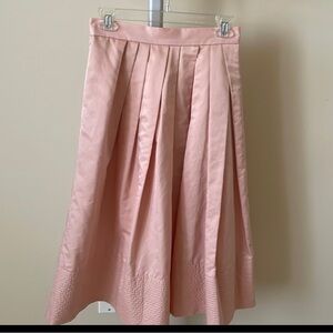 Banana Republic a line peachy pink pleated midi skirt, size US 2